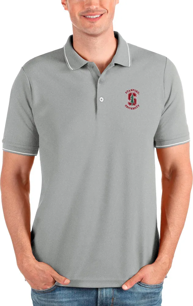 Antigua Men's Stanford Cardinal and White Affluent Polo