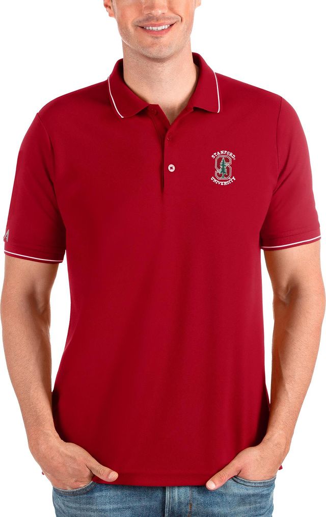 Men's Antigua Red Louisville Cardinals Affluent Big & Tall Polo