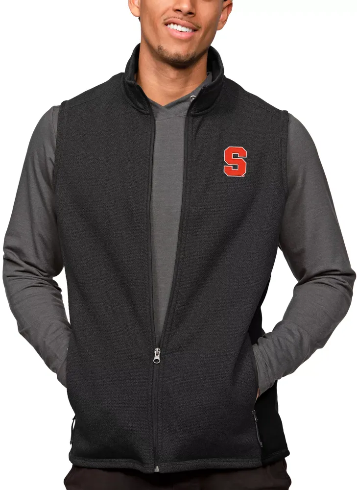 Antigua Men's Syracuse Orange Black Heather Course Vest