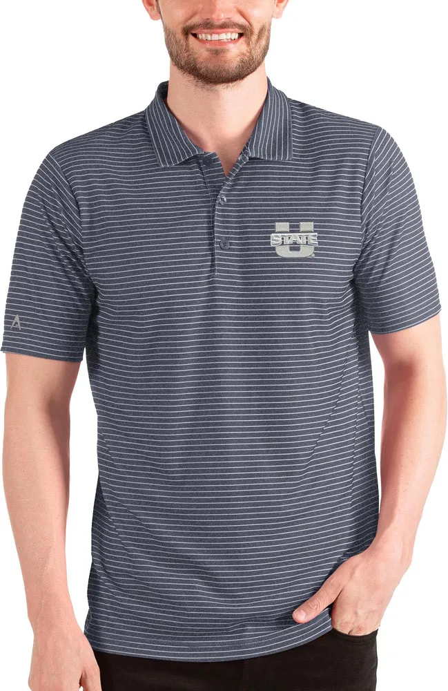 Antigua Men's Utah State Aggies Navy Esteem Polo