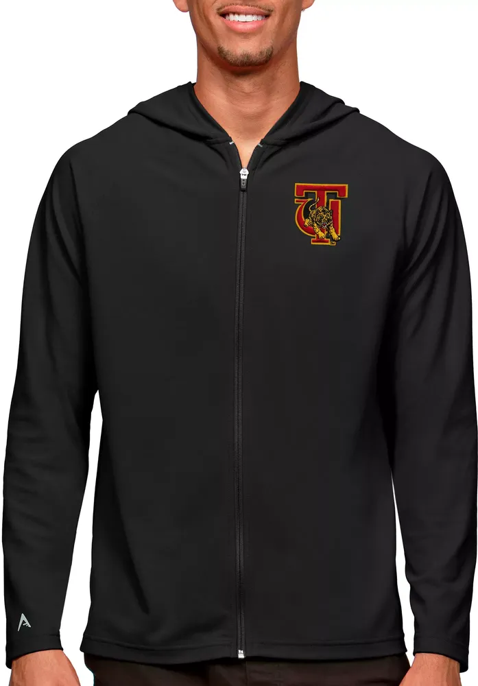 Antigua Men's Tuskegee Golden Tigers Black Legacy Full-Zip Hoodie