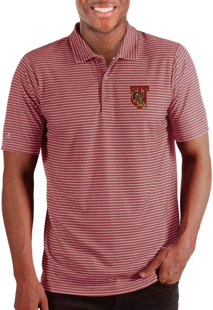 Antigua Men's Tuskegee Golden Tigers Maroon and White Esteem Polo