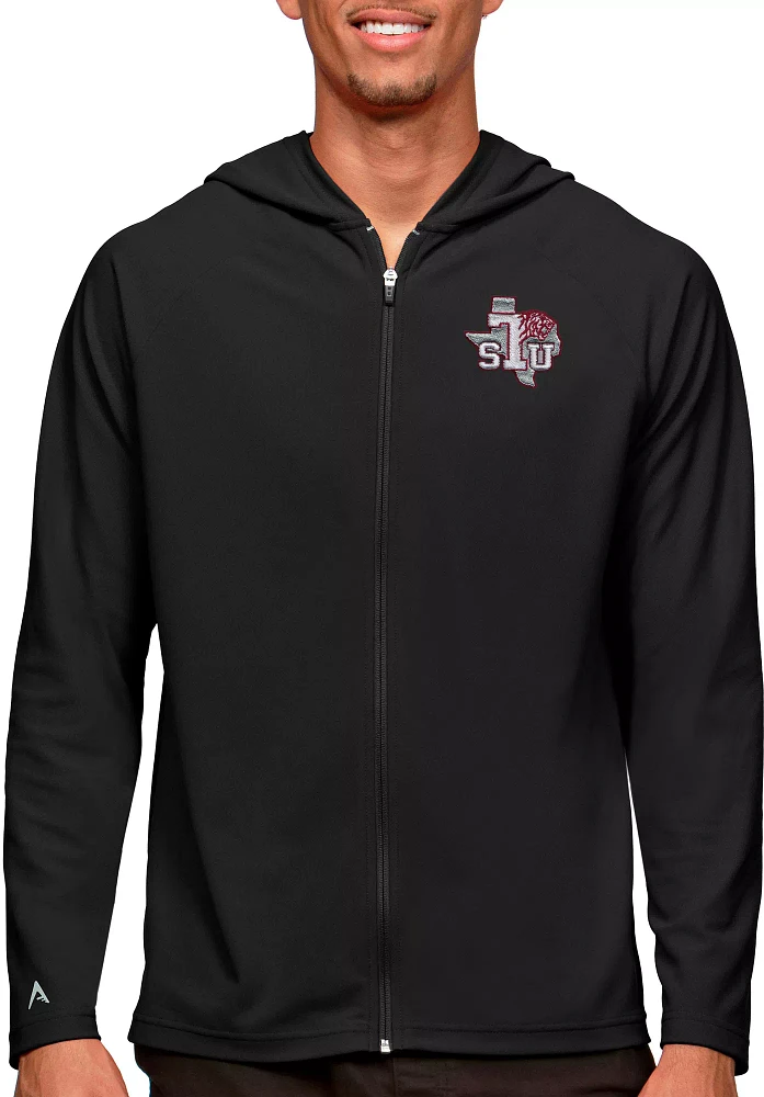 Antigua Men's Texas Southern Tigers Black Legacy Full-Zip Hoodie