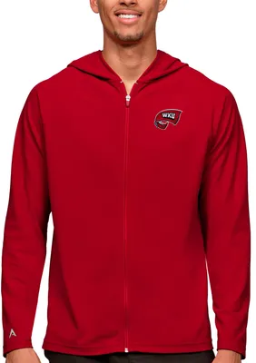 Antigua Men's Western Kentucky Hilltoppers Red Legacy Full Zip Hoodie