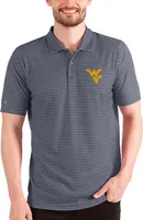 Antigua Men's West Virginia Mountaineers Navy Esteem Polo