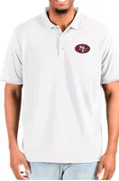 Antigua Men's San Francisco 49ers Affluent White/Silver Big & Tall Polo