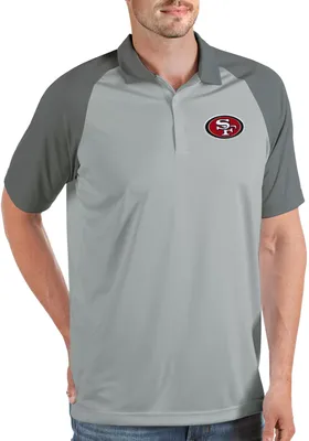 Antigua Men's San Francisco 49ers Nova Silver/Grey Polo