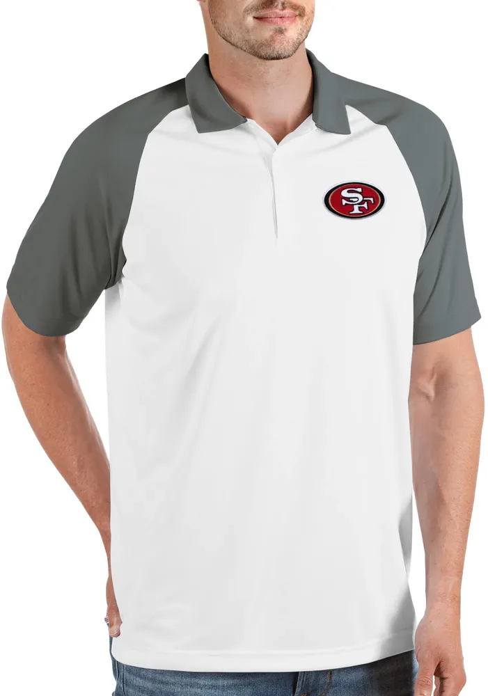 Antigua Men's San Francisco 49ers Nova White/Steel Polo