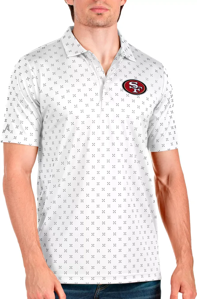 Antigua San Francisco 49ers Men's Spark White Polo