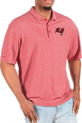 Antigua Men's Tampa Bay Buccaneers Esteem Dark Red/White Big & Tall Polo