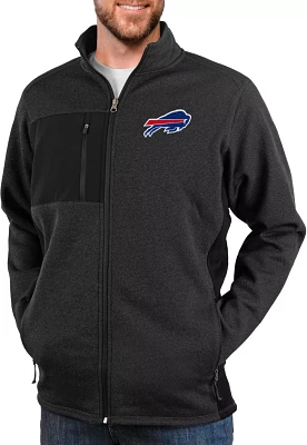 Antigua Men's Buffalo Bills Course Black Full-Zip Jacket