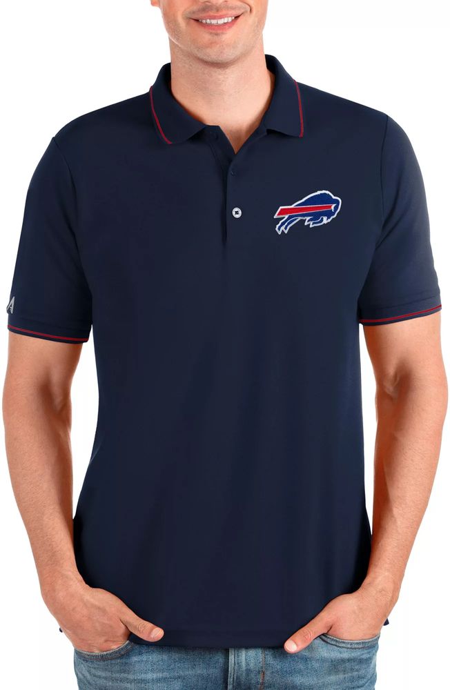 Antigua Men's Buffalo Bills Affluent Navy Polo