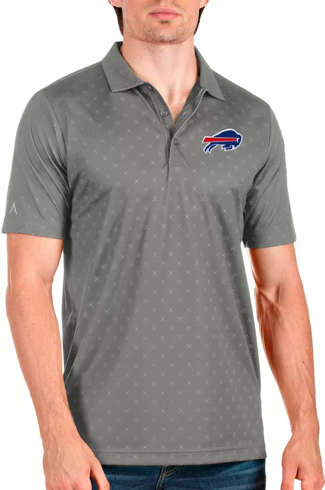 Antigua Buffalo Bills Men's Spark Grey Polo