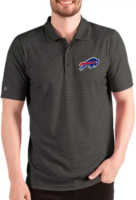 Antigua Men's Buffalo Bills Esteem Black/Silver Polo