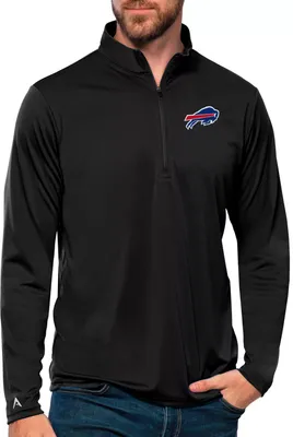 Antigua Men's Buffalo Bills Tribute Quarter-Zip Black Pullover