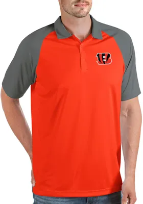 Antigua Men's Cincinnati Bengals Nova /Grey Polo