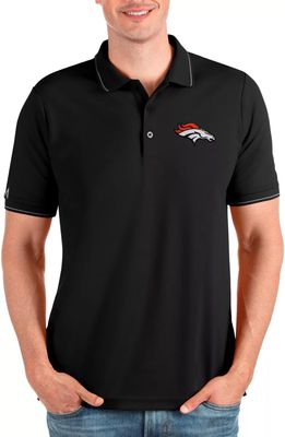 Men's Antigua Black Cleveland Browns Affluent Polo