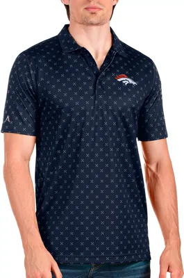 Antigua Denver Broncos Men's Spark Navy Polo