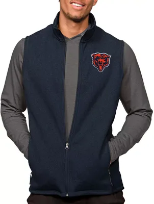 Antigua Chicago Bears Course Navy Heather Vest