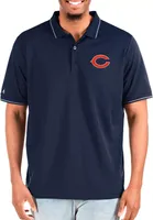 Antigua Men's Chicago Bears Affluent Navy/White Big & Tall Polo