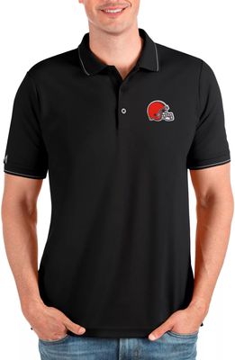 Antigua Men's Cleveland Browns Esteem White/Silver Polo