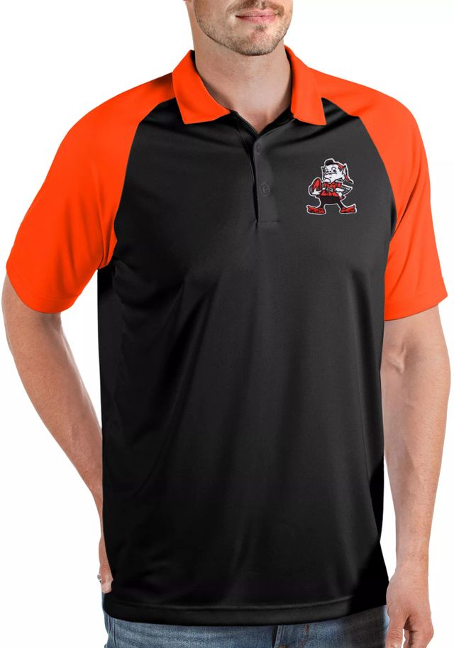 Cleveland Browns Antigua Nova Polo - Orange/Steel