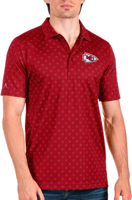 Antigua Kansas City Chiefs Men's Spark Dark Red Polo