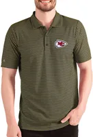 Antigua Men's Kansas City Chiefs Esteem Black/Gold Polo