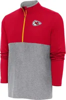 Antigua Men's Kansas City Chiefs Zone Red Quarter-Zip Pullover T-Shirt