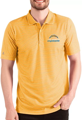 Antigua Men's Los Angeles Chargers Esteem Text Gold Polo