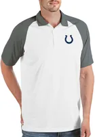 Antigua Men's Indianapolis Colts Nova White/Steel Polo