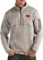 Antigua Men's Washington Commanders Fortune Oatmeal Quarter-Zip Pullover