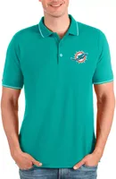 Antigua Men's Miami Dolphins Affluent Aqua Polo