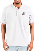 Antigua Men's Miami Dolphins Affluent White/Silver Big & Tall Polo