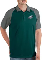 Antigua Men's Philadelphia Eagles Nova Green/Grey Polo