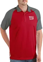 Antigua Men's New York Giants Nova Dark Red/Steel Polo