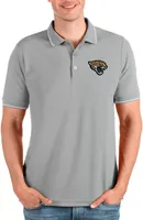 Antigua Men's Jacksonville Jaguars Affluent Grey Polo