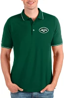 Antigua Men's New York Jets Affluent Green Polo