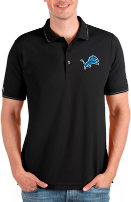 Detroit Lions Antigua Affluent Polo - Heathered Gray