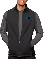 Antigua Carolina Panthers Course Black Heather Vest