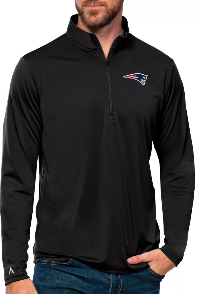 Antigua Women's New England Patriots Tribute Black Quarter-Zip Pullover