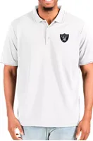 Antigua Men's Las Vegas Raiders Affluent White/Silver Big & Tall Polo