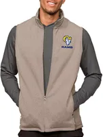 Antigua Los Angeles Rams Course Oatmeal Heather Vest