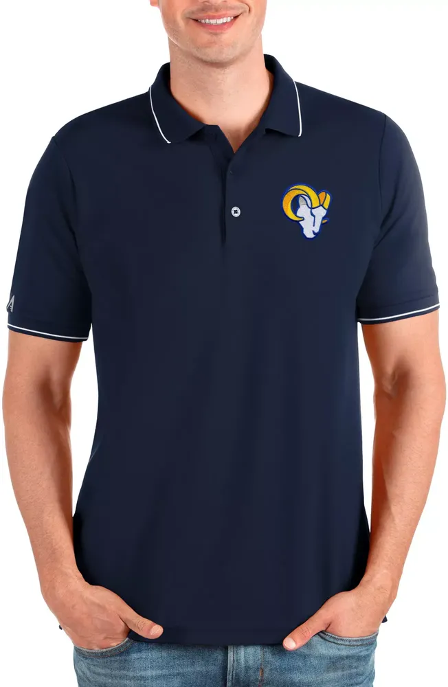 Antigua Men's Los Angeles Rams Affluent Navy Polo