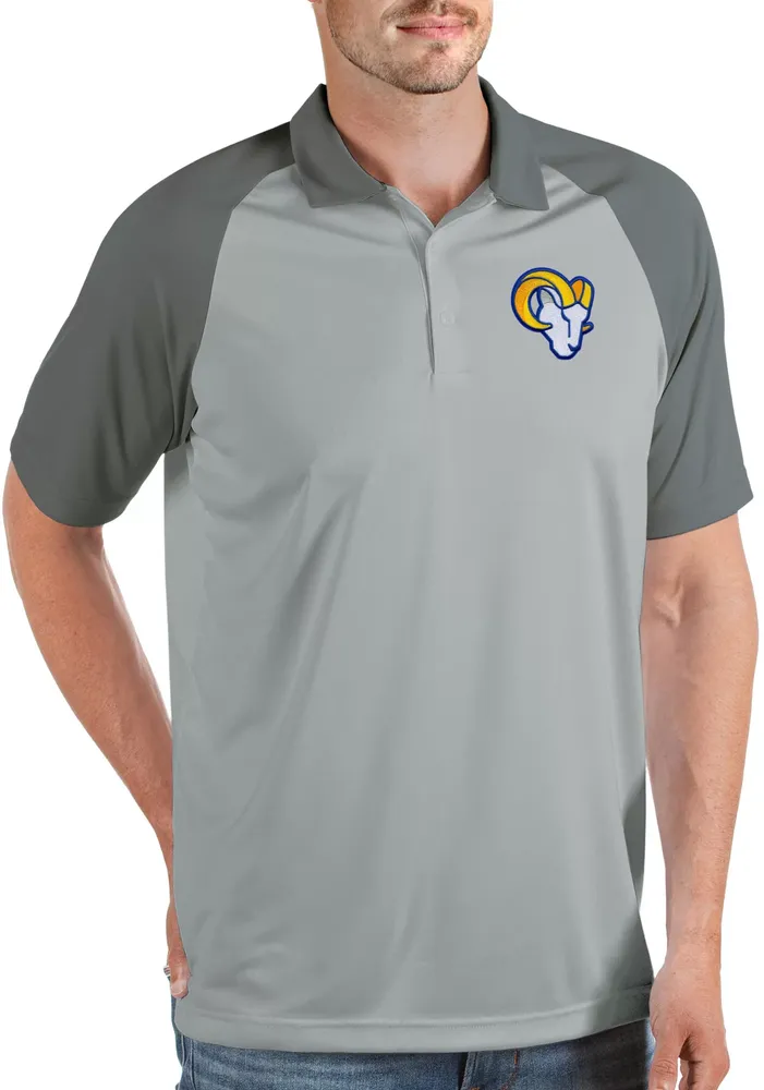 Antigua Men's Los Angeles Rams Nova Silver/Grey Polo