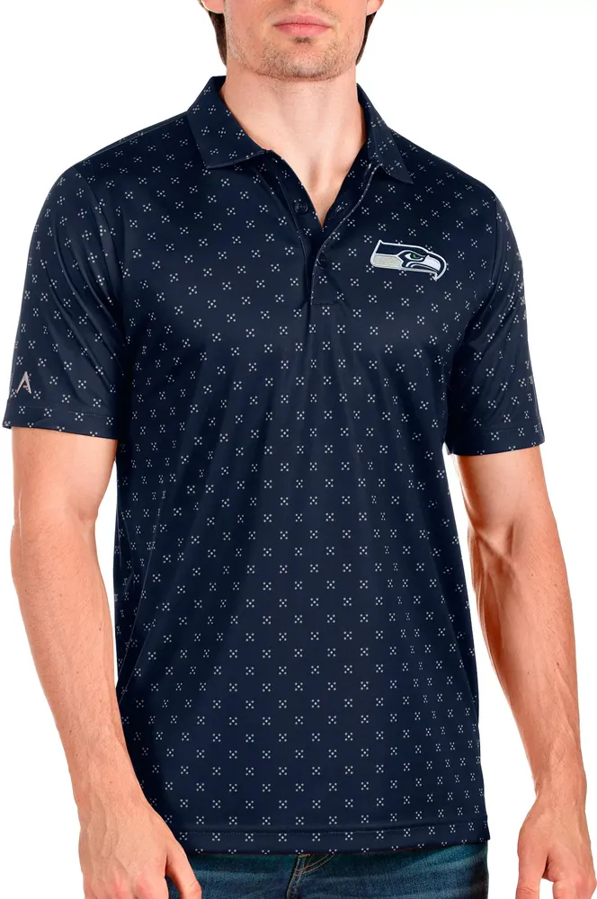 Antigua Seattle Seahawks Men's Spark Navy Polo