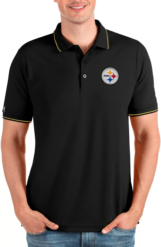 Antigua Men's Pittsburgh Steelers Affluent Polo