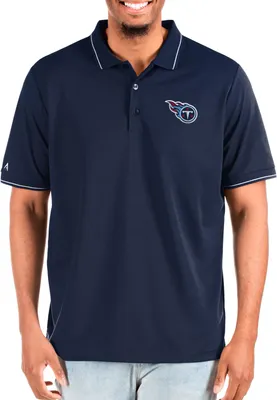 Antigua Men's Tennessee Titans Affluent Navy/White Big & Tall Polo