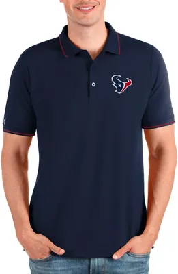 Antigua Men's Houston Texans Affluent Navy Polo