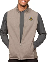 Antigua Minnesota Vikings Course Oatmeal Heather Vest